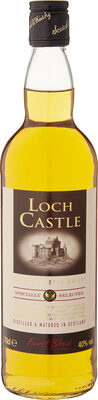 PRODUCT OF SCOTLAND LOCH CASTLE BLENDED SCOTCH WHISKY Distilled & matured in Scotland Aged 12 years FINEST BLEND