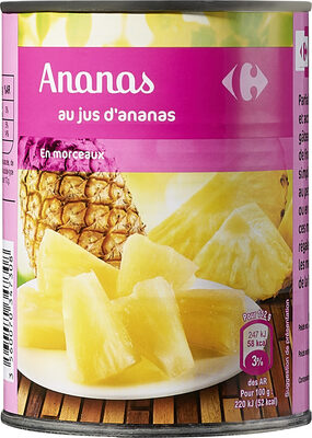 Image descriptive de Ananas en morceaux