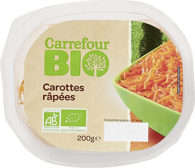 Image descriptive de Carottes râpées bio