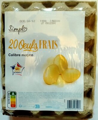 Image descriptive de Oeufs frais Calibre moyen