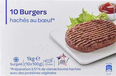 Carrefour Burgers Hachés au boeuf