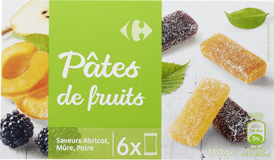 Image descriptive de Pâtes de fruits