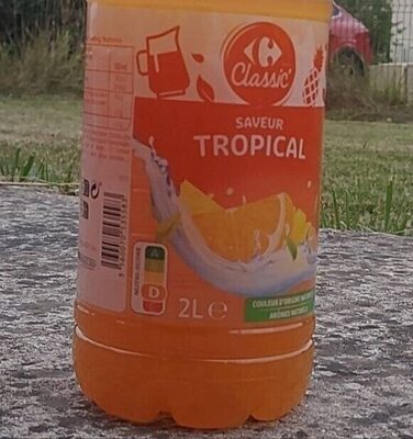 Image descriptive de Boisson rafraîchissante au jus de fruits saveur tropicale