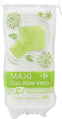 Image descriptive de Coton maxi duo Aloé véra