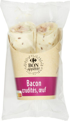 Image descriptive de Bacon crudités oeufs