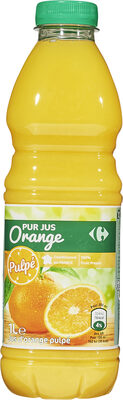 100% pur jus d'orange avec pulpe