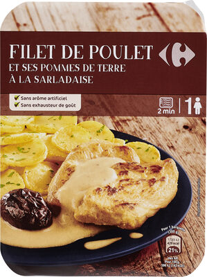 Filet de poulet et ses pommes de terre a la sarladaise