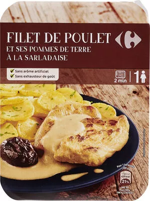 Filet de poulet et ses pommes de terre a la sarladaise