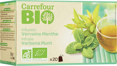 Image descriptive de Infusion Verveine Menthe Bio Carrefour