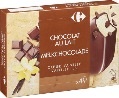 Image descriptive de Chocolat au lait, cœur vanille