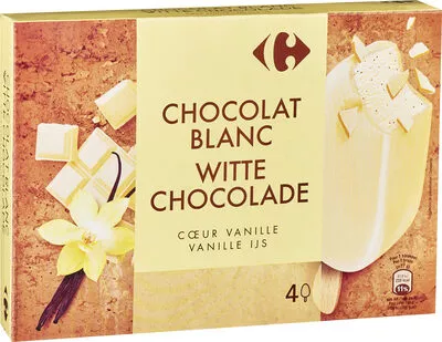 Carrefour White Chocolate Chocolat blanc, cœur vanille