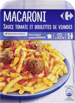 Image descriptive de MacaronisaucetomateetBoulettesdeviande