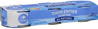 Image descriptive de Thon entier Albacore au naturel