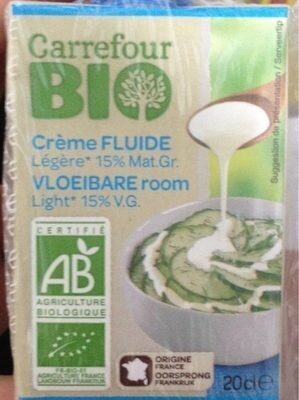 Crème liquide légère bio