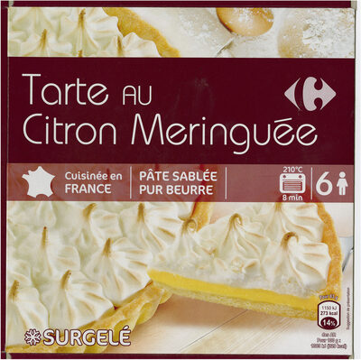 Image descriptive de Tarte au citron meringuée