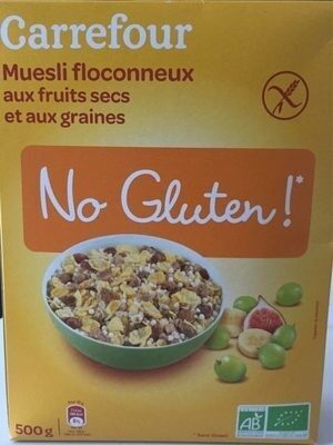 Image descriptive de CéréalesbiofruitssecsetgrainesNoGluten