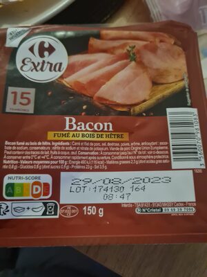 Carrefour Bacon fumé au bois de hêtre