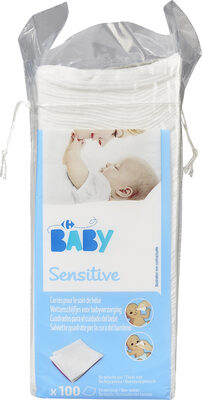 Image descriptive de Baby Sensitive Carrés pour le Soin de Bébé 100 Pièces