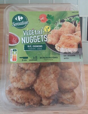 Carrefour Veggie,Carrefour Végétal Nuggets blé, oignons