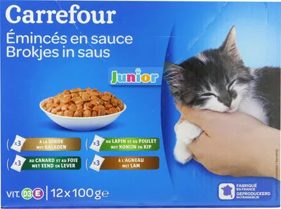 Carrefour Pâtée pour chat junior en sauce