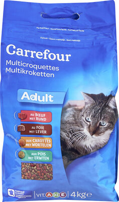 Carrefour Croquettes pour chat Adult bœuf foie légumes