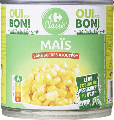 Image descriptive de Maïs sans sucres ajoutés