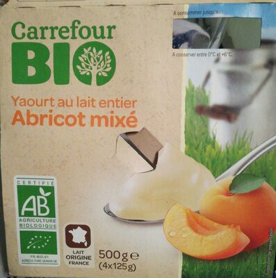 Image descriptive de Yaourt au lait entier Abricot mixé