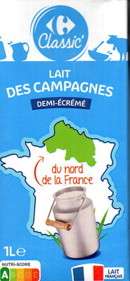 Image descriptive de Lait des campagnes demi-écrémé