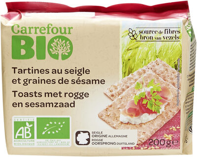 CarrefourBioCarrefour Tartinesauseigleetgrainesdesésame