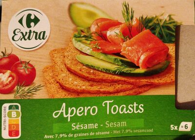 Carrefour extra Apéro Toasts sésame