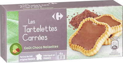 Carrefour Les Tartelettes carrées goût choco noisettes