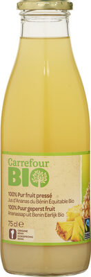 Carrefour Bio,Carrefour Jus d'Ananas du Bénin Équitable 100% Pur jus