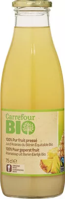 Carrefour Bio,Carrefour Jus d'Ananas du Bénin Équitable 100% Pur jus