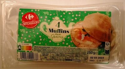 Carrefour 4 Muffins aux Graines