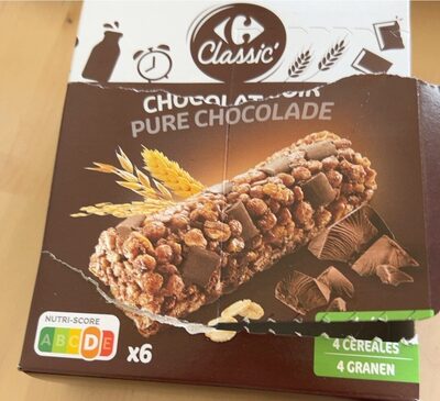 Carrefour Barres aux céréales avec chocolat noir