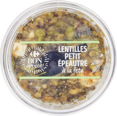 Image descriptive de Lentilles et petit epeautre a la feta