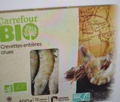 Carrefour Bio, Carrefour Crevettes entières crues bio