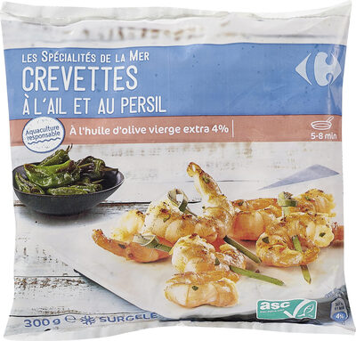 Image descriptive de Crevettes ail et persil