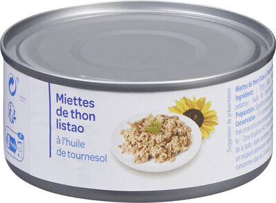 Miettes de thon listao à l'huile de tournesol