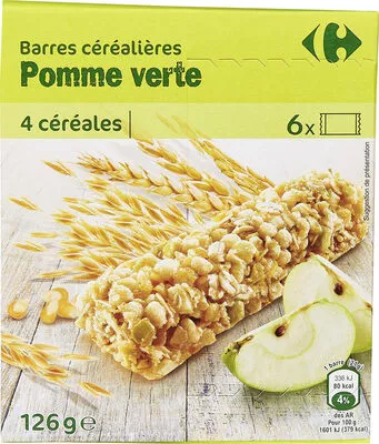 Barres céréalières Pomme verte