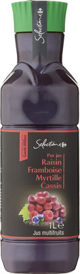 Carrefour Sélection,Carrefour Pur jus Raisin framboise myrtille cassis