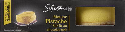 Carrefour Sélection,Carrefour Mousse pistache sur lit de chocolat noir