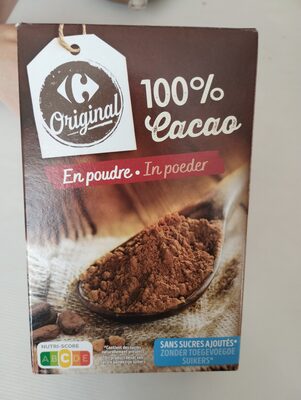 Cacao en poudre sans sucres ajoutés