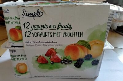 Carrefour,Simply 12 yaourts aux fruits