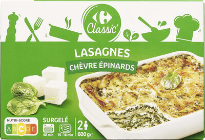 Image descriptive de Lasagneschèvresépinards