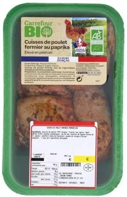 Carrefour Cuisses de poulet fermier au paprika Bio