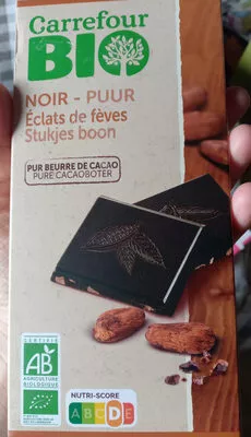 Chocolat noir aux éclats de fèves de cacao