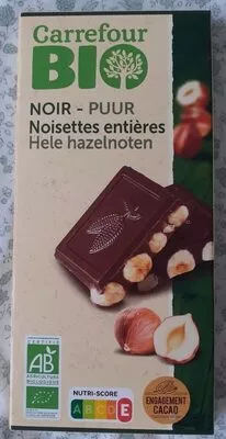 CarrefourBioCarrefour Chocolat noir noisettes entières