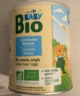 Carrefourbio Mybabybio3céréalesnature