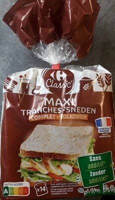 Pain de mie complet tranché MAXI